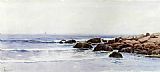 Famous Rocky Paintings - Sailboats off a Rocky Coast